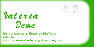 valeria deme business card